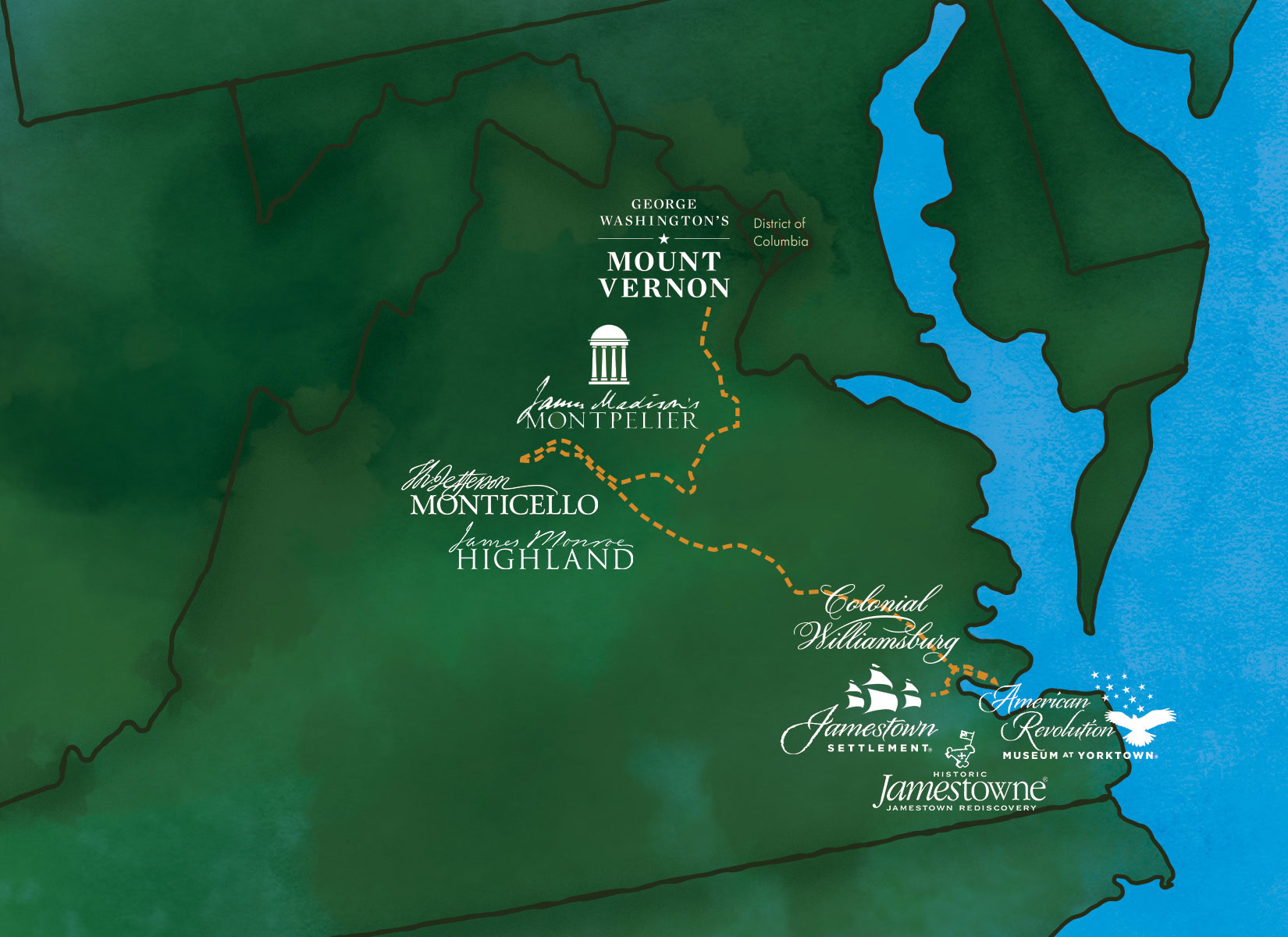 Map Of The Historic Triangle In Virginia vrogue.co